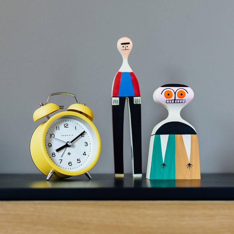 NEWGATEÂ® Charlie Bell Echo Alarm Clock | Modern take on Classic Twin Bell Clock | Yellow | Easy to Read Numbers | Ideal for Bedside, Desk or Shelf | Modern Retro Bedroom & Office Accessory - Image 3